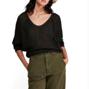 We the free oversized open weave dolman sleeve top szXS